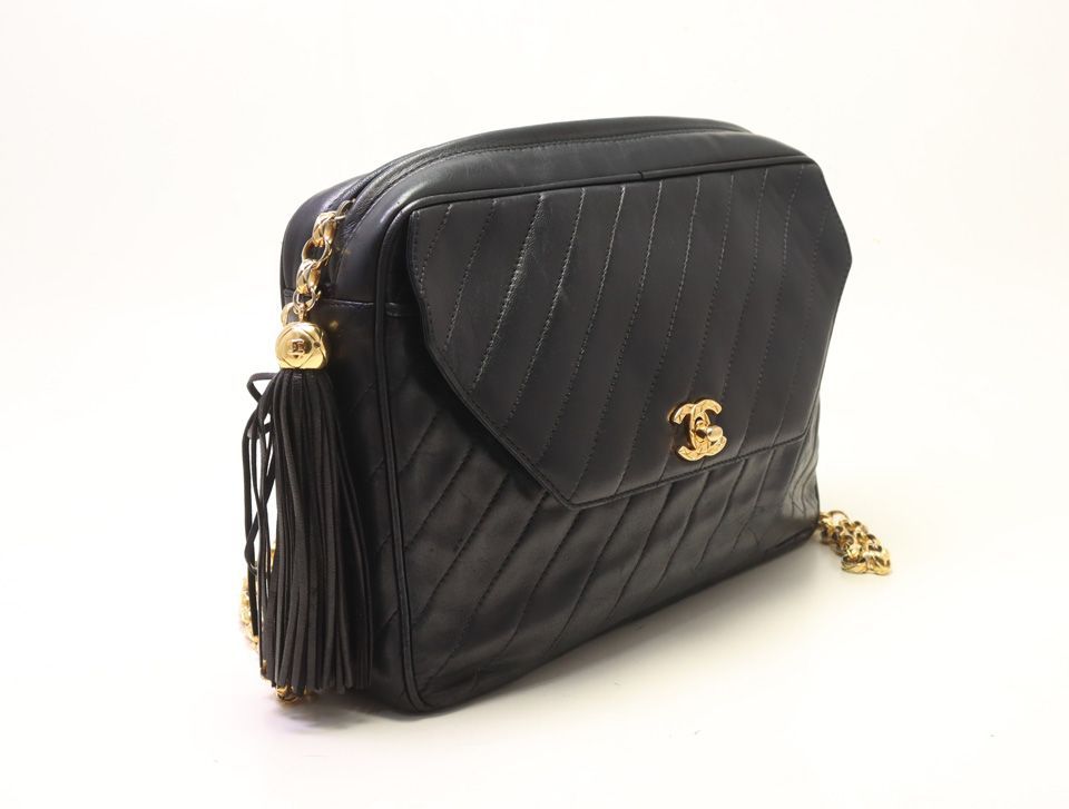 Chanel Quilted Lambskin Chain Shoulder Bag — view 4