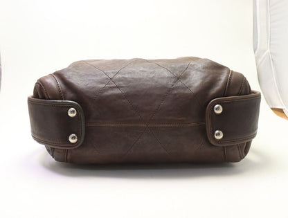 Chanel Leather Handbag Khaki — view 3