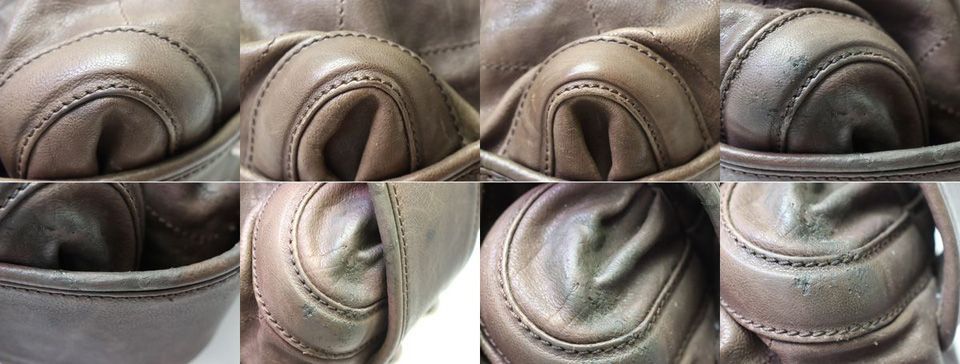 Chanel Leather Handbag Khaki — view 8
