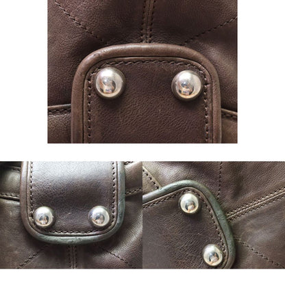 Chanel Leather Handbag Khaki — view 7