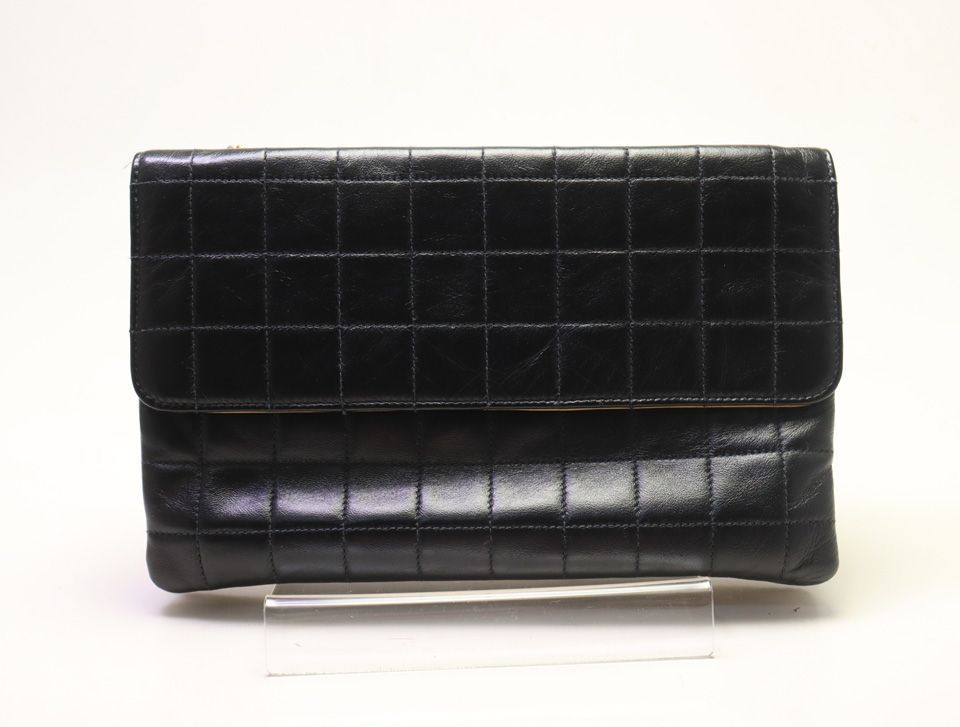 Chanel Choco Bar Lambskin Chain Shoulder Bag — view 2