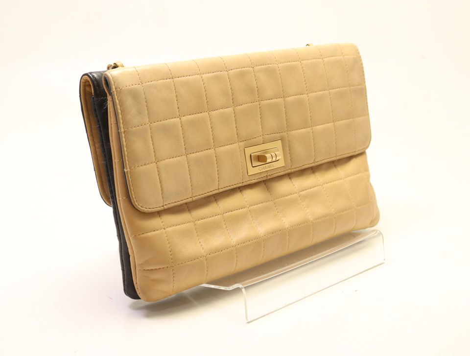 Chanel Choco Bar Lambskin Chain Shoulder Bag — view 4