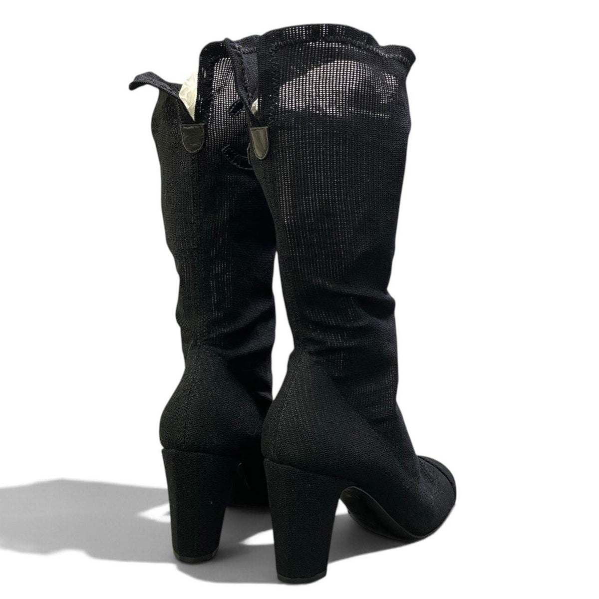 Chanel I1 Mesh Pumps CC Logo Black Heels — view 5