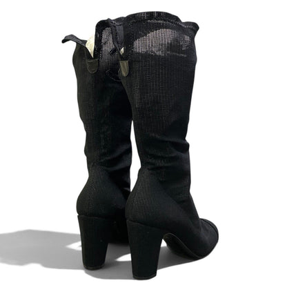 Chanel I1 Mesh Pumps CC Logo Black Heels — view 5