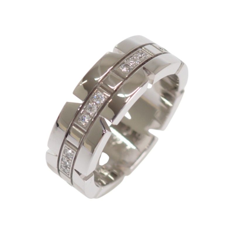 Cartier Tank Francaise Half Diamond Ring 18k White Gold — view 2