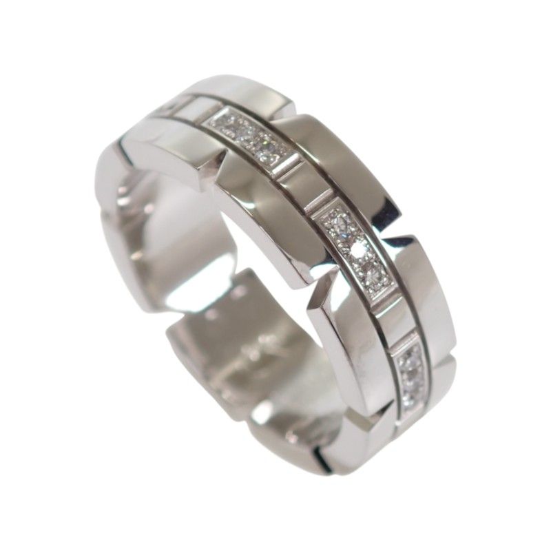 Cartier Tank Francaise Half Diamond Ring 18k White Gold — view 3