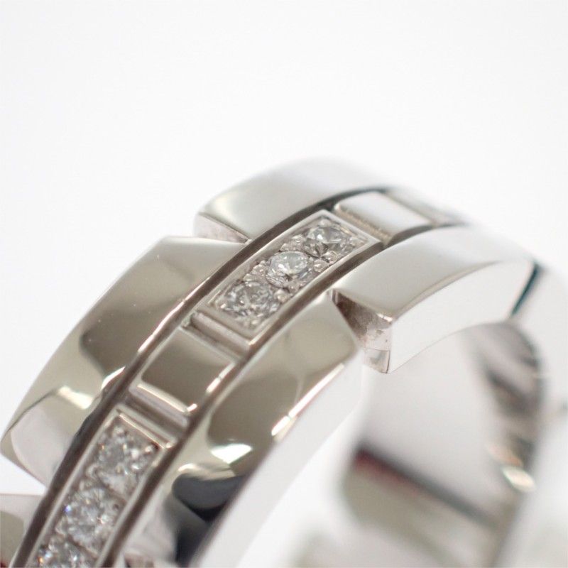 Cartier Tank Francaise Half Diamond Ring 18k White Gold — view 4