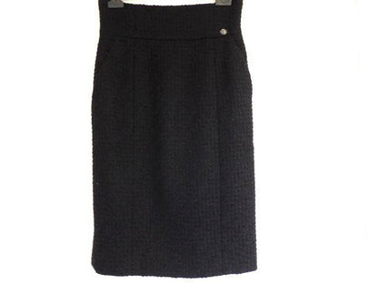 Chanel Skirt Black Tweed 36