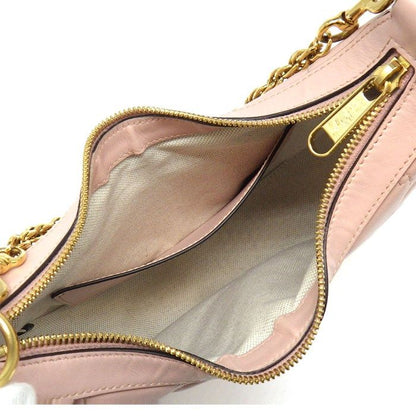 Gucci GG Matelasse Small Shoulder Bag Pink Leather Gold — view 6