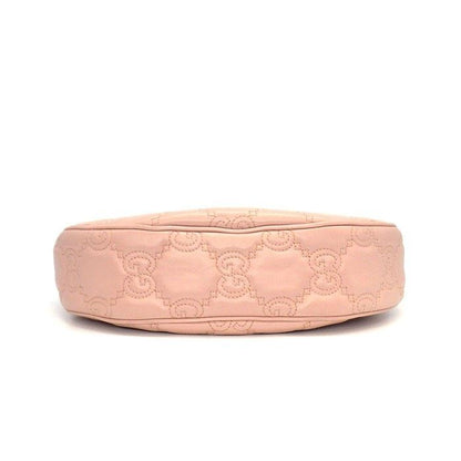 Gucci GG Matelasse Small Shoulder Bag Pink Leather Gold — view 4
