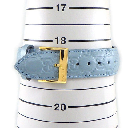 Gucci Watch G-Timeless 126.4 Blue Dial SS Leather Strap Quartz Analog — view 7