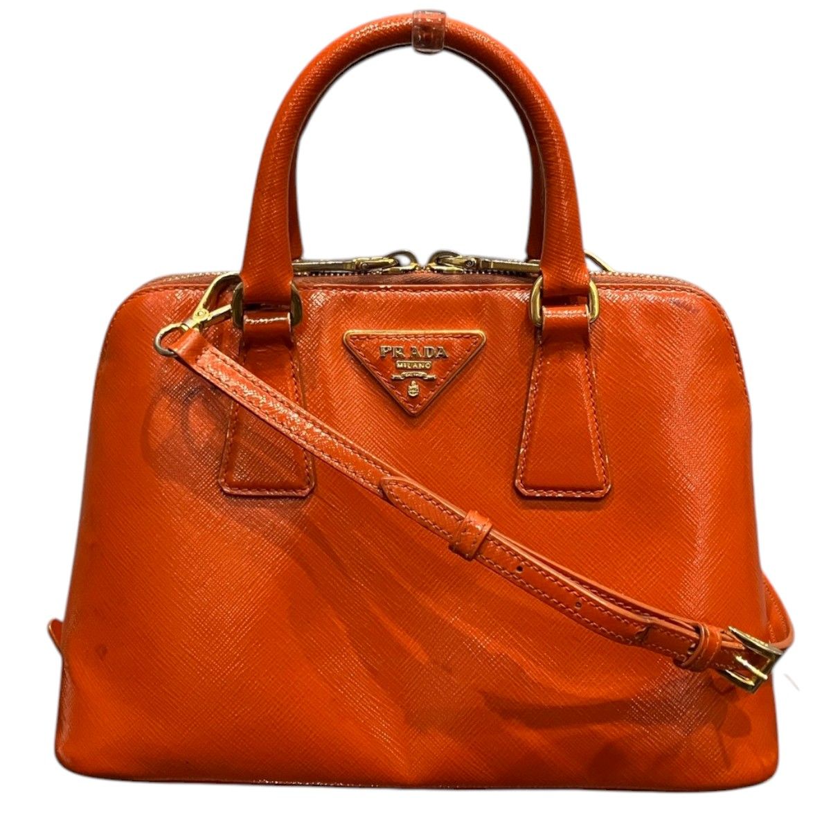 Prada Promenade Handbag Patent Leather