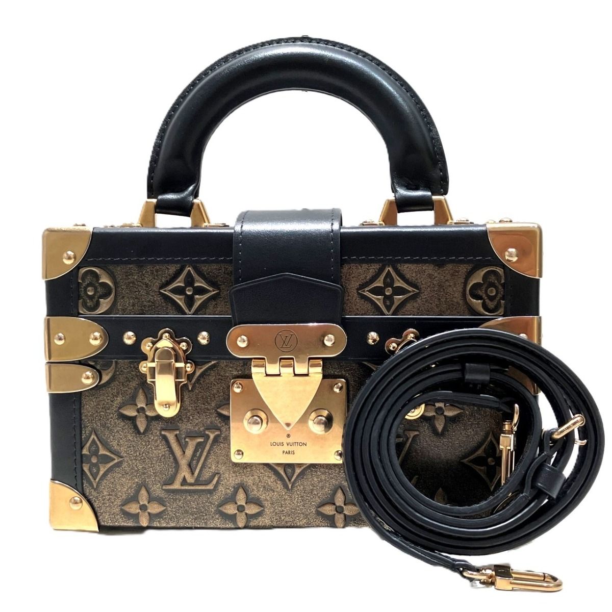 Louis Vuitton Petite Malle Capital Handbag Leather