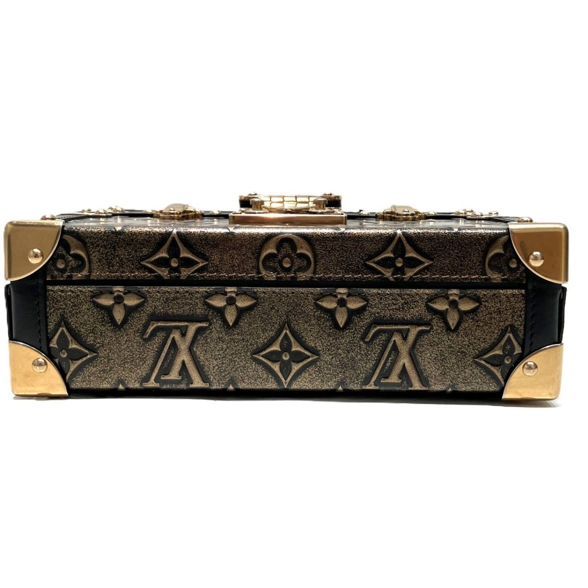 Louis Vuitton Petite Malle Capital Handbag Leather — view 3
