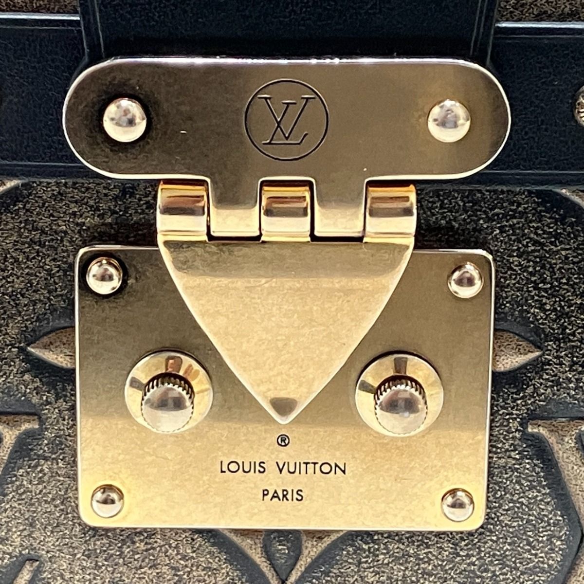 Louis Vuitton Petite Malle Capital Handbag Leather — view 8