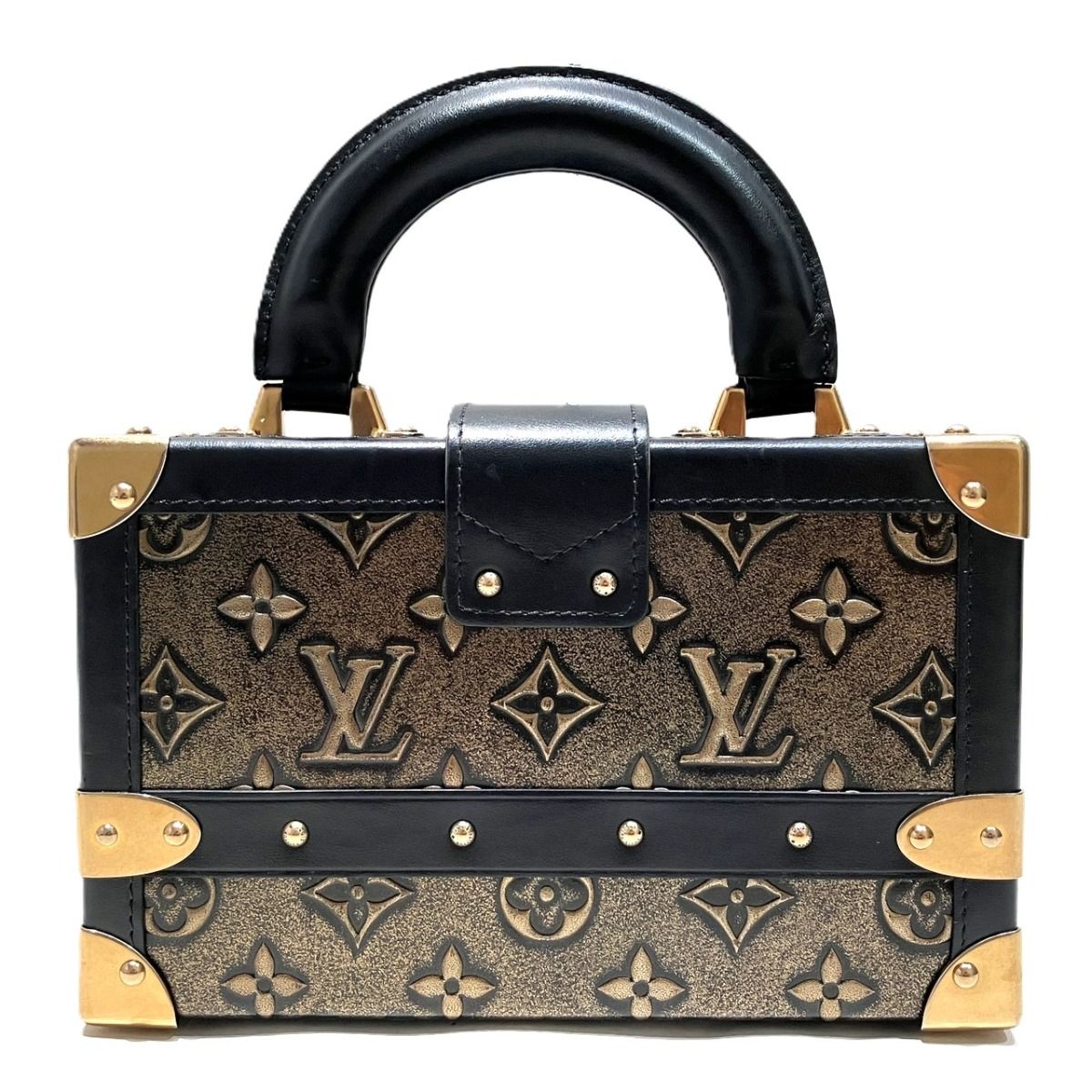 Louis Vuitton Petite Malle Capital Handbag Leather — view 2