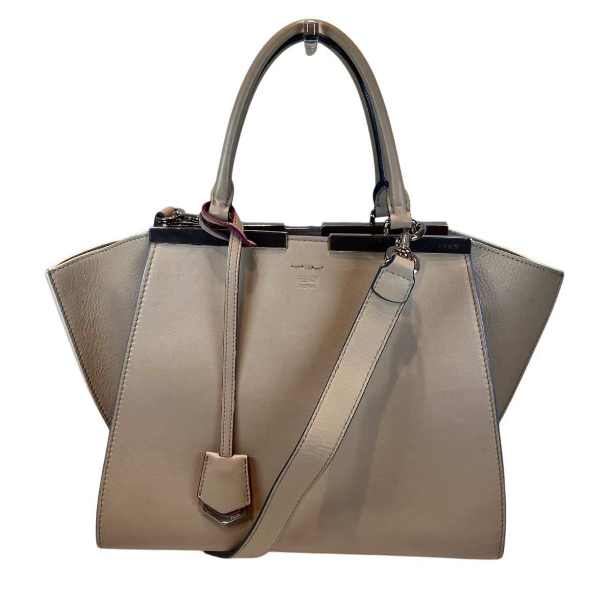 Fendi Handbag Leather Beige
