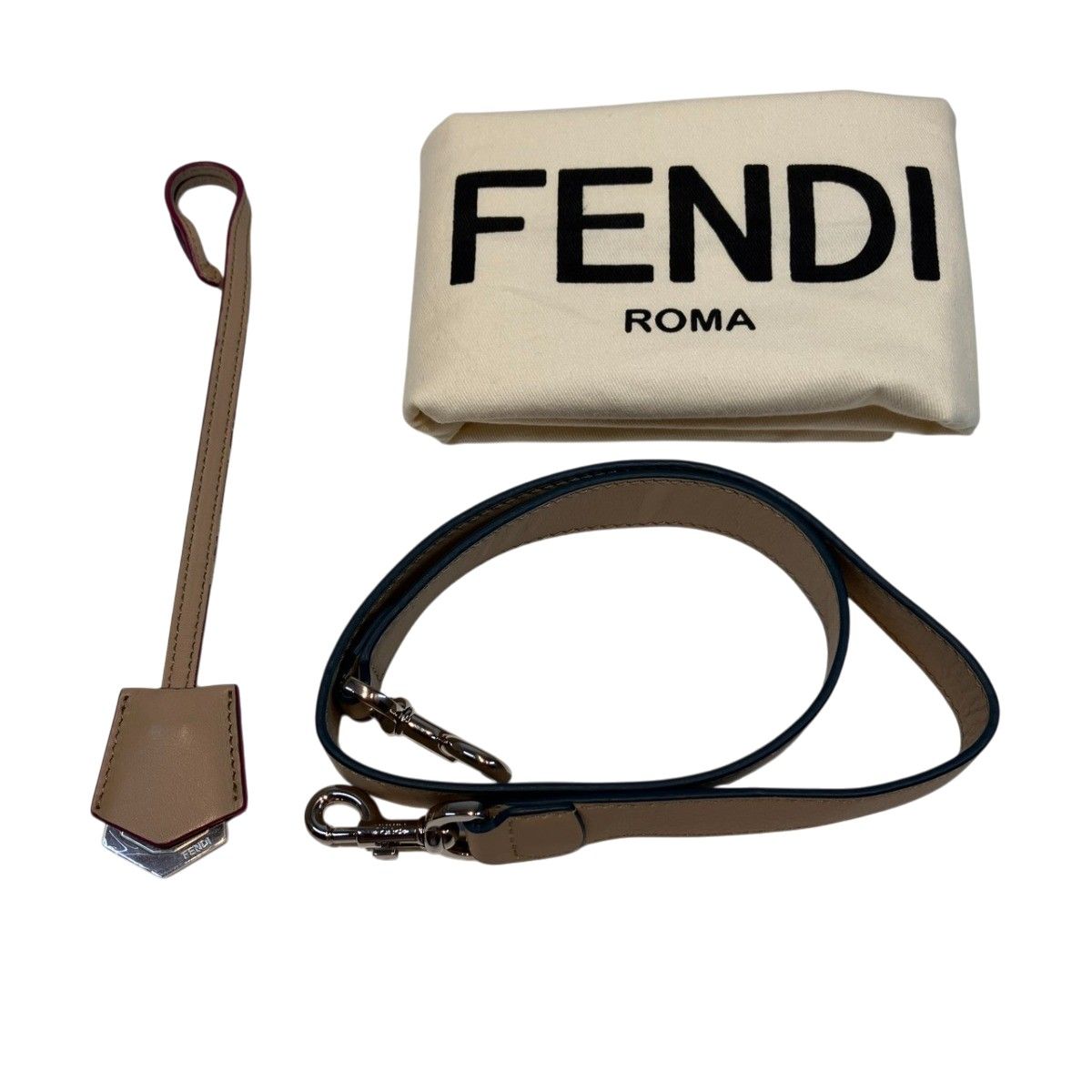 Fendi Handbag Leather Beige — view 5