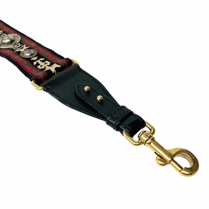 Dior Embroidered Medallion Shoulder Strap Canvas Leather — view 5