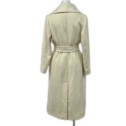 Max Mara Studio Coat M Ivory Long Sleeve Winter 38 — view 2