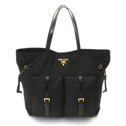 Prada Shopping Tote Black Nylon Patent