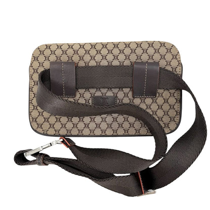 Celine Belt Bag Macadam Canvas Brown Silver — view 2
