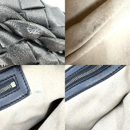 Bottega Veneta Handbag Intrecciato One Leather Black Gold — view 8