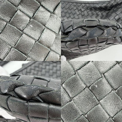 Bottega Veneta Handbag Intrecciato One Leather Black Gold — view 6
