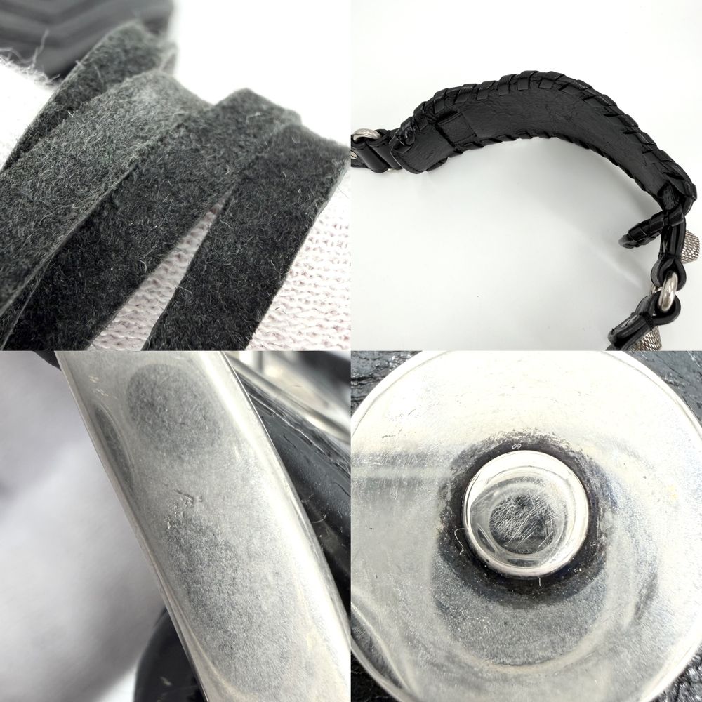 Balenciaga Shoulder Bag Neo Cagole Crossbody Leather Black Silver — view 7