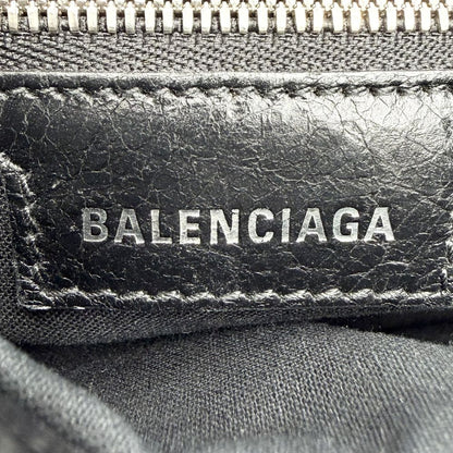 Balenciaga Shoulder Bag Neo Cagole Crossbody Leather Black Silver — view 5