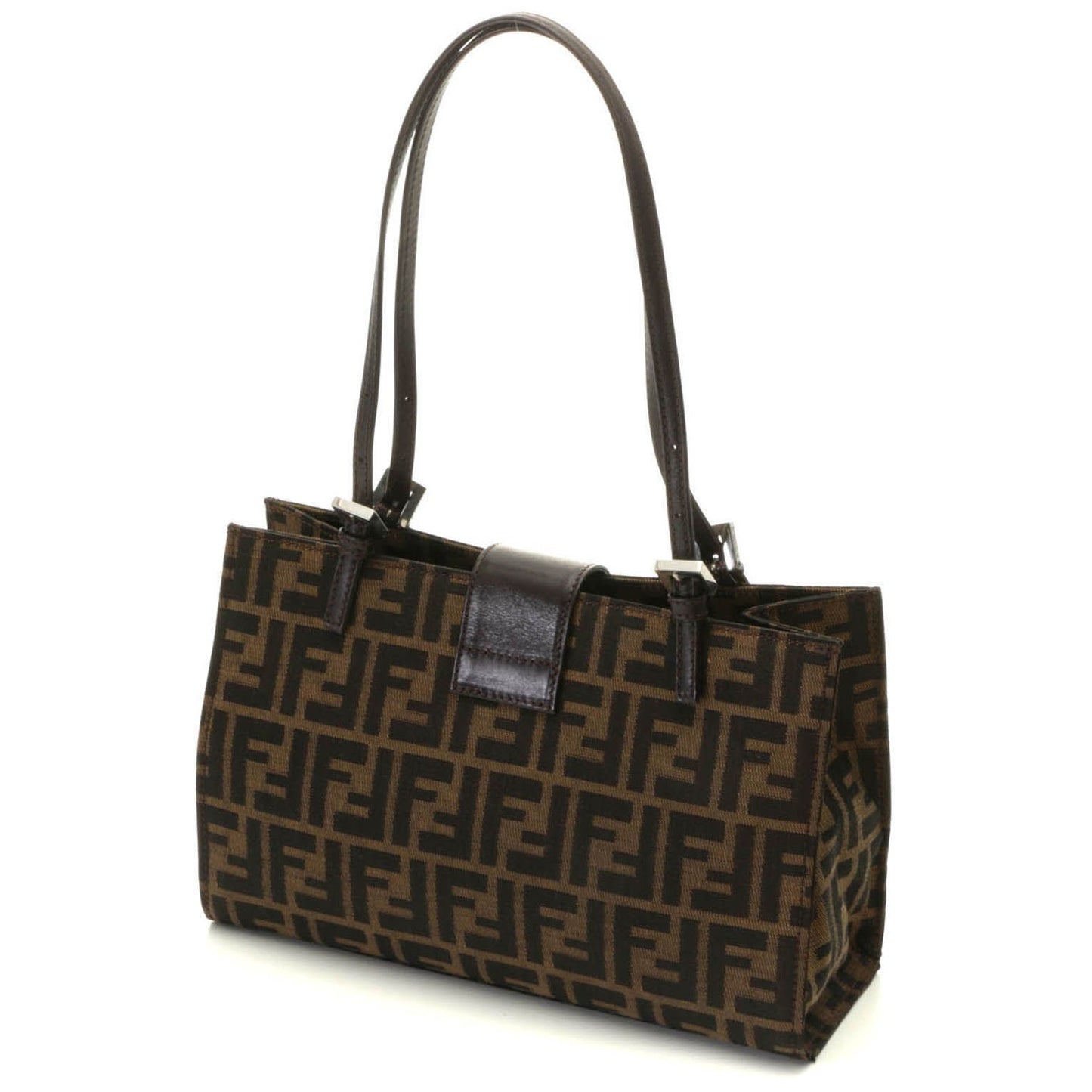 Fendi Zucca Tote Beige Dark Brown — view 2