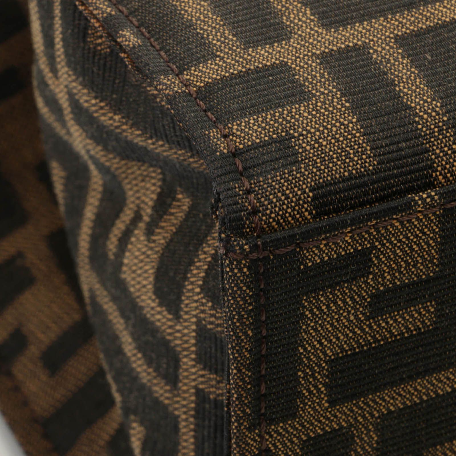 Fendi Zucca Tote Beige Dark Brown — view 7