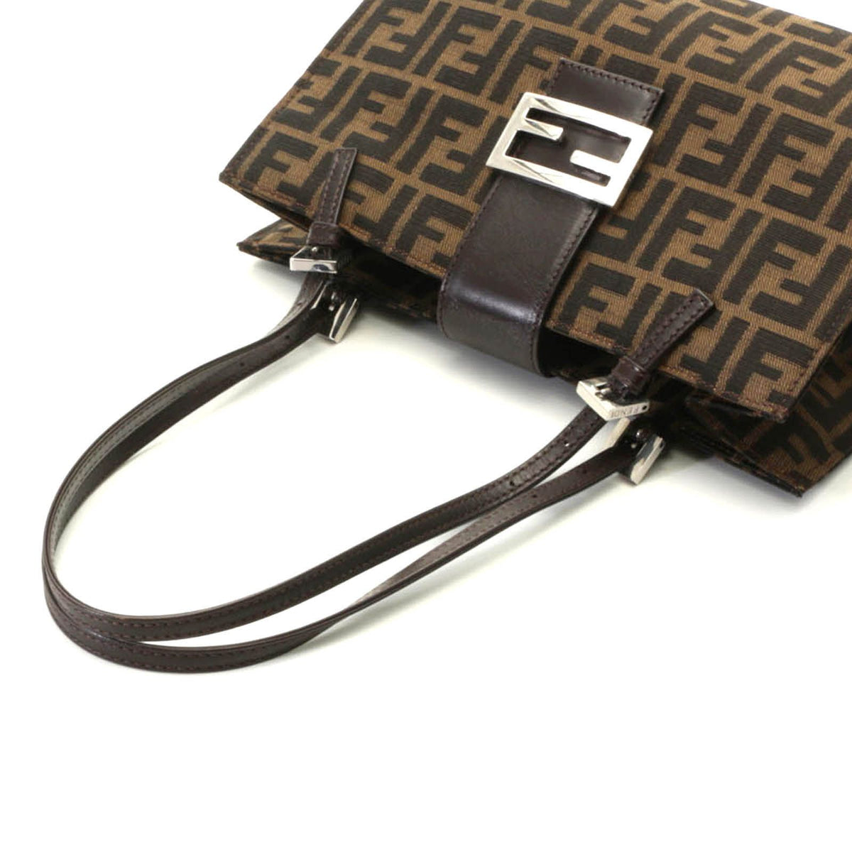 Fendi Zucca Tote Beige Dark Brown — view 4