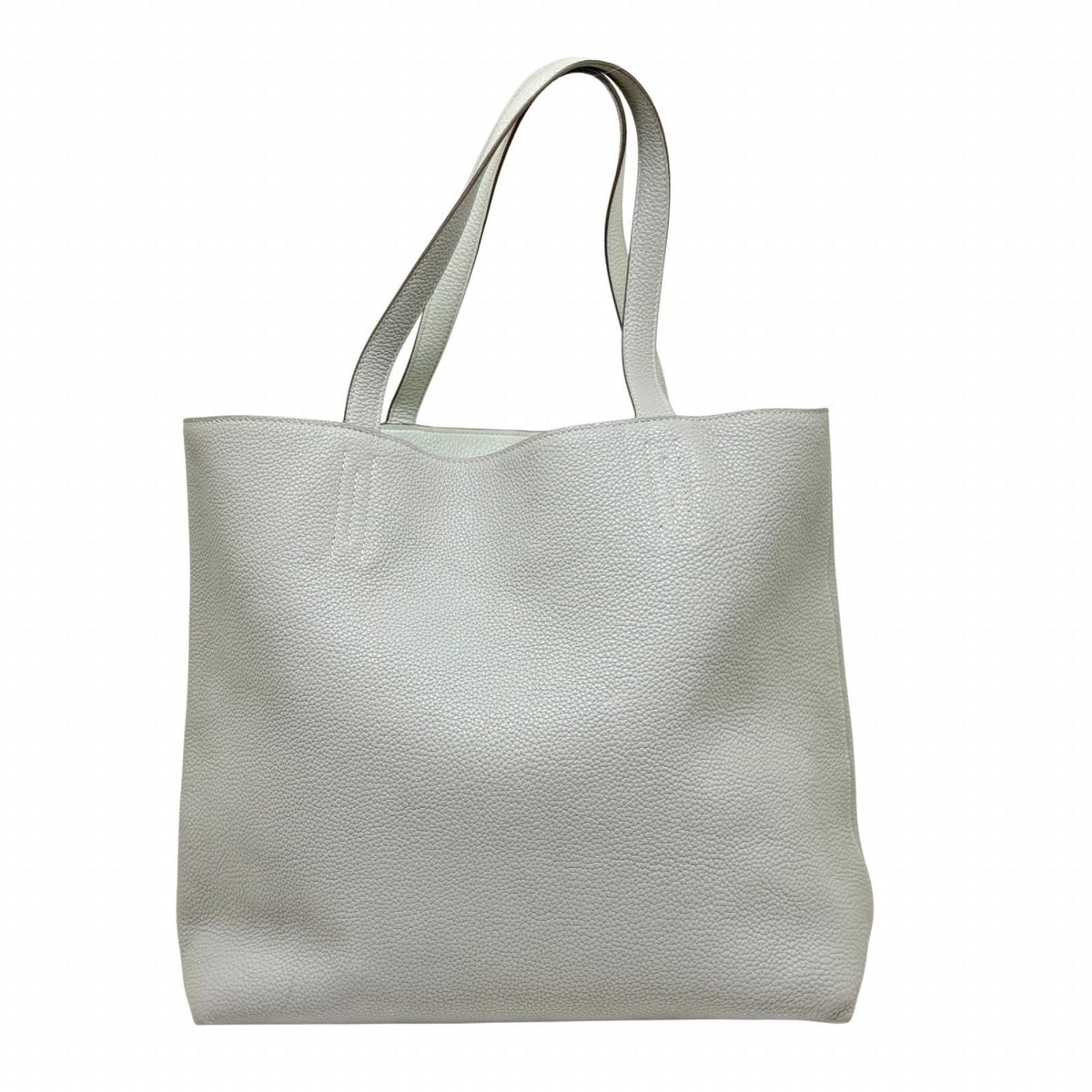 Hermes Double Sens 45 Pearl Gray White Tote Taurillon Clemence — view 5