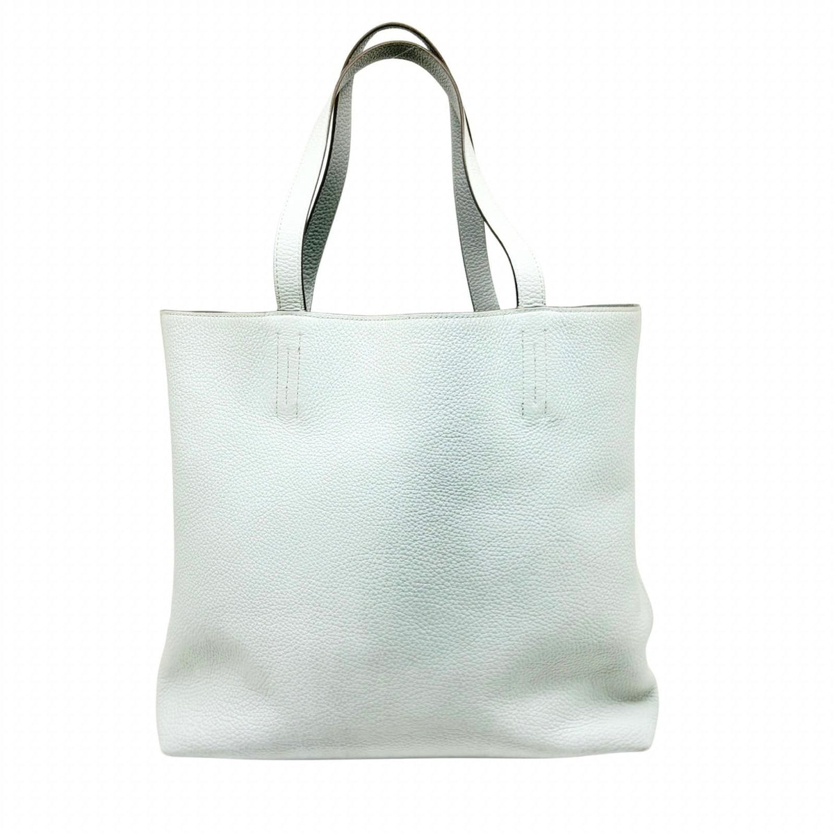 Hermes Double Sens 45 Pearl Gray White Tote Taurillon Clemence — view 3