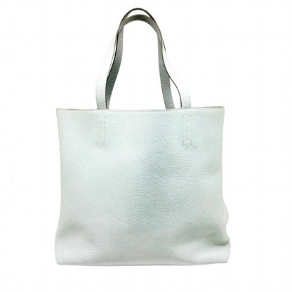 Hermes Double Sens 45 Pearl Gray White Tote Taurillon Clemence — view 3