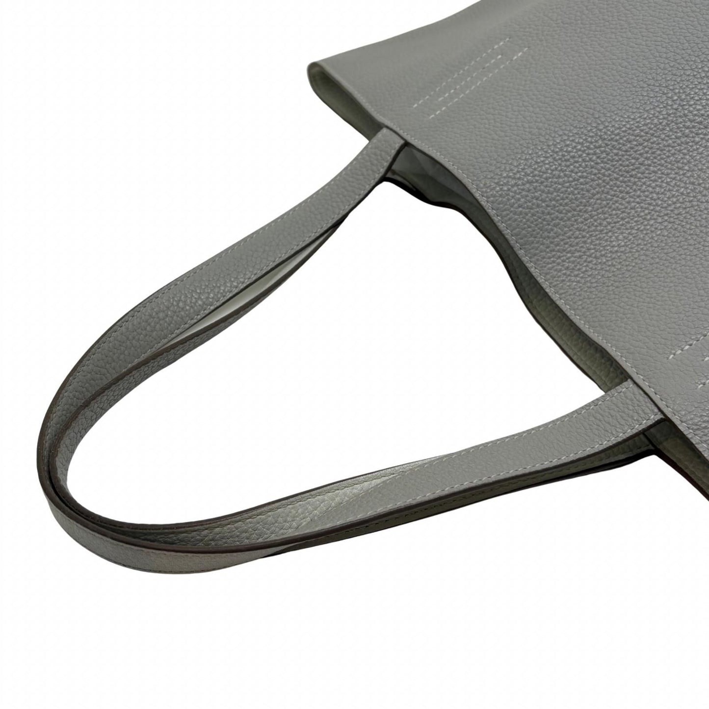Hermes Double Sens 45 Pearl Gray White Tote Taurillon Clemence — view 6