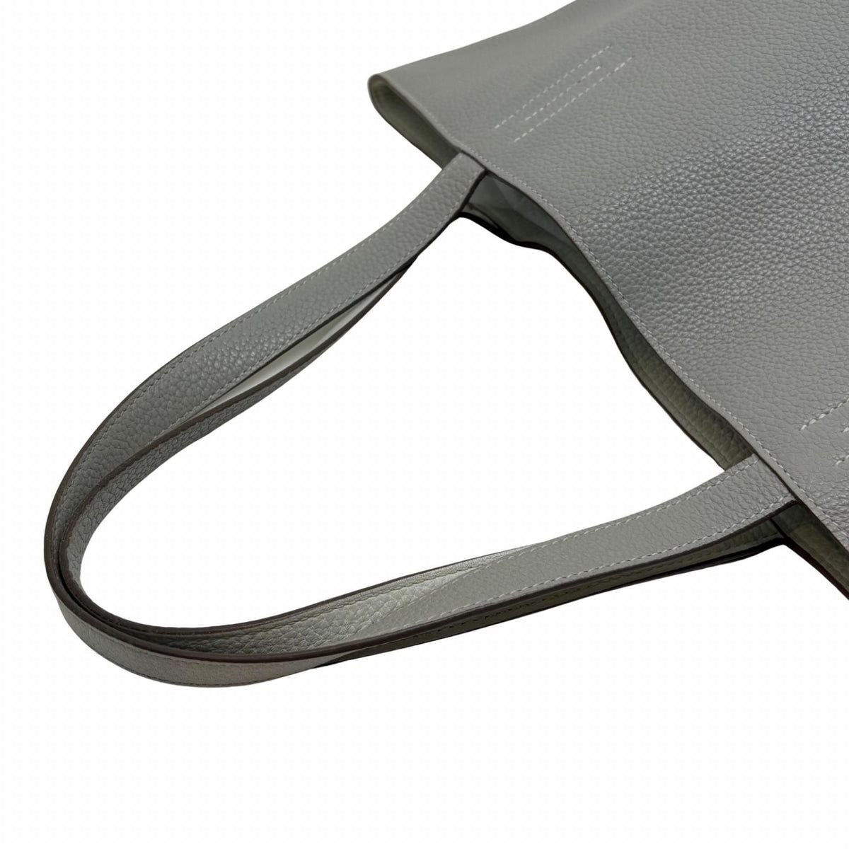 Hermes Double Sens 45 Pearl Gray White Tote Taurillon Clemence — view 6