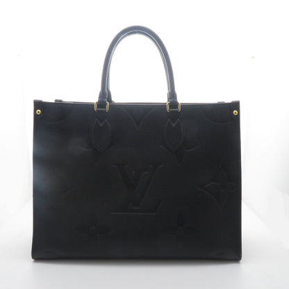 Louis Vuitton on the Go MM Monogram Empreinte Noir Tote Tag Stamp
