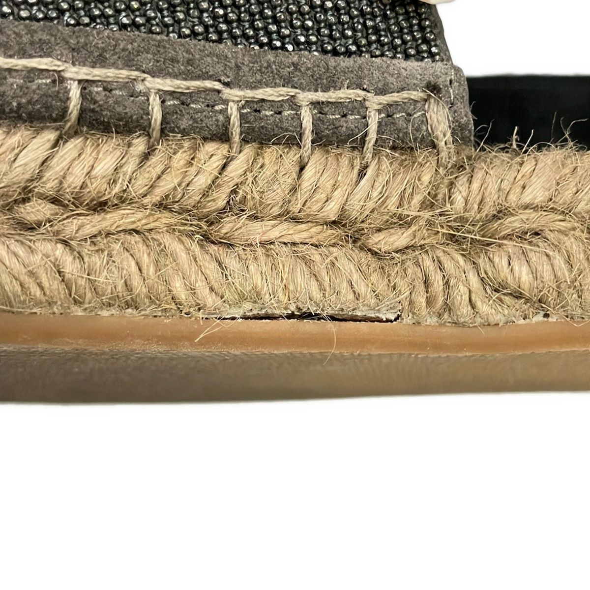 Brunello Cucinelli Sandals Dark Gray Black Espadrilles Monile — view 7