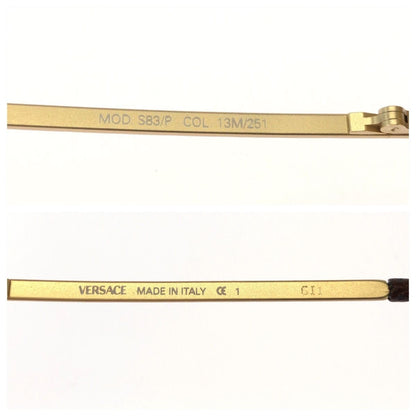 Versace Shield Orange Gold Metal Acetate Sunglasses Eyewear — view 7