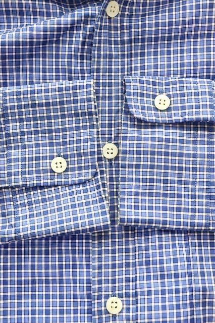 Balenciaga Hooded Shirt Check Blue Hoodie — view 5