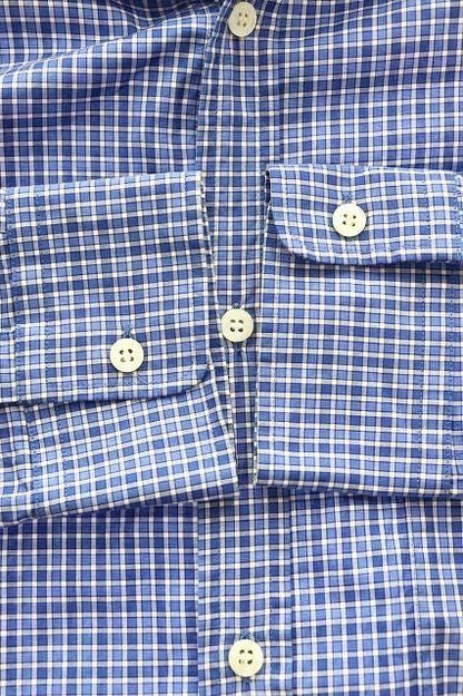 Balenciaga Hooded Shirt Check Blue Hoodie — view 5
