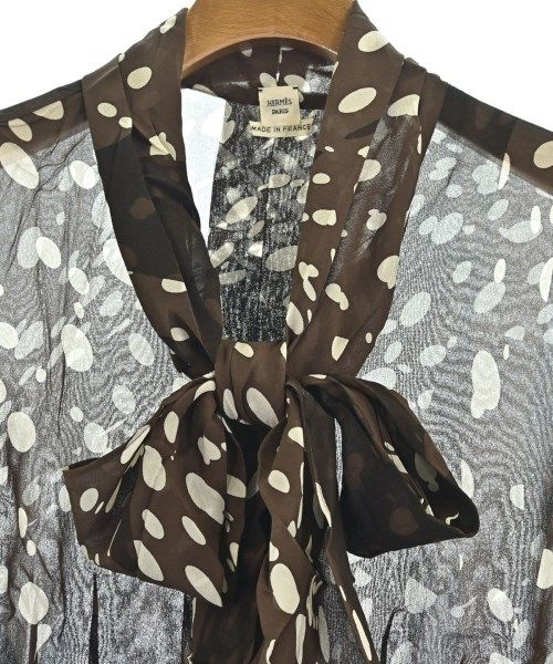Hermes Blouses Brown Blouse — view 4