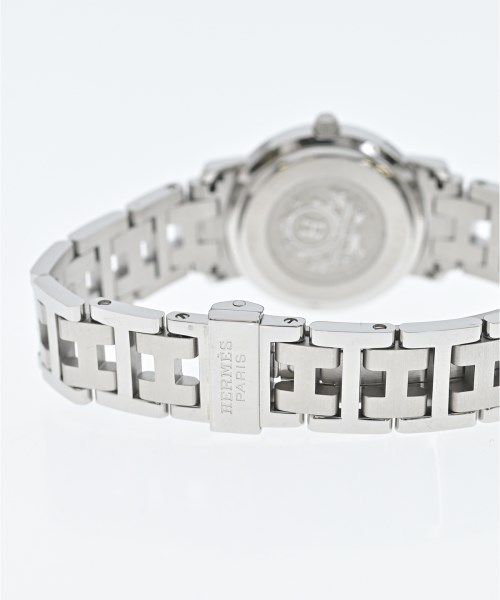 Hermes Clipper CL 4.210 Stainless Steel Quartz Date Watch Silver — view 4