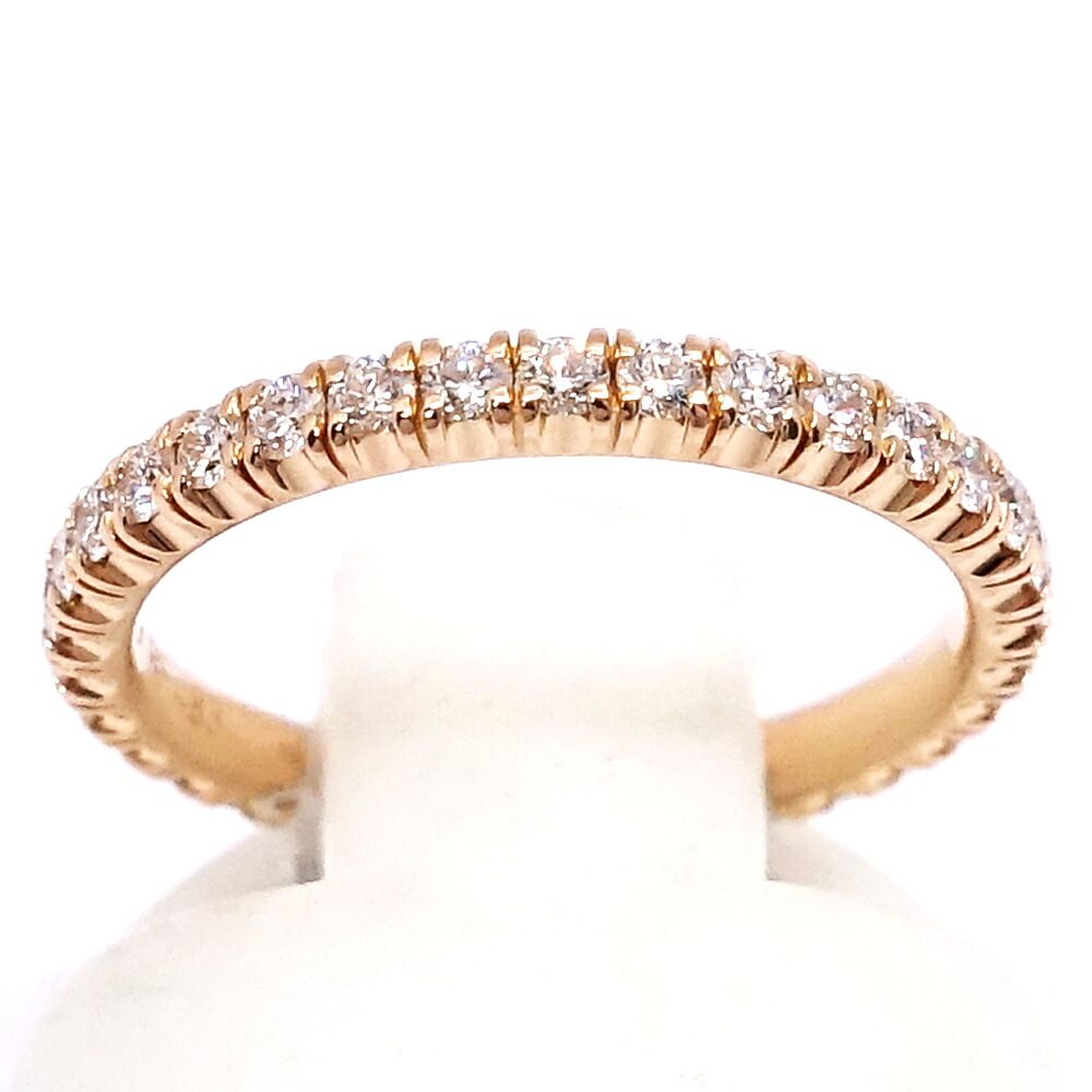 Cartier 18k Pink Gold Etincelle de Cartier Full Eternity Diamond Ring Pinky — view 2