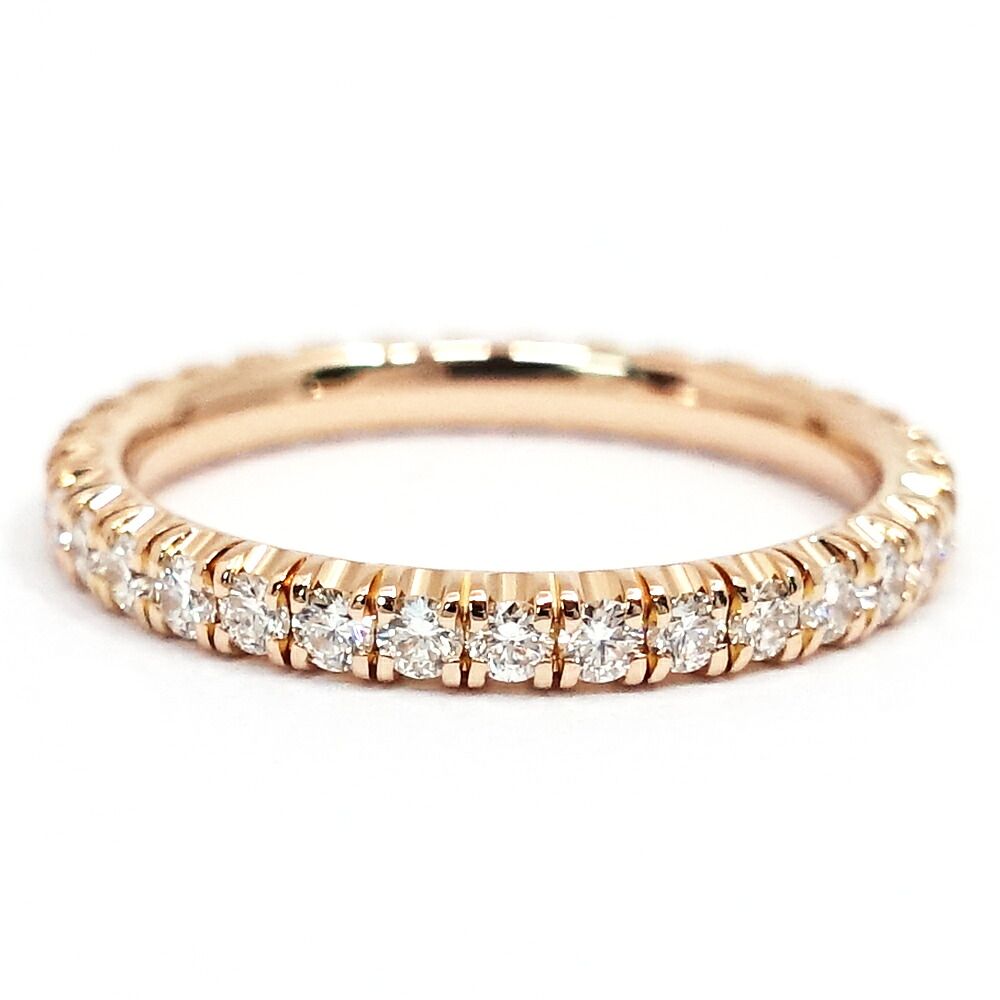 Cartier 18k Pink Gold Etincelle de Cartier Full Eternity Diamond Ring Pinky