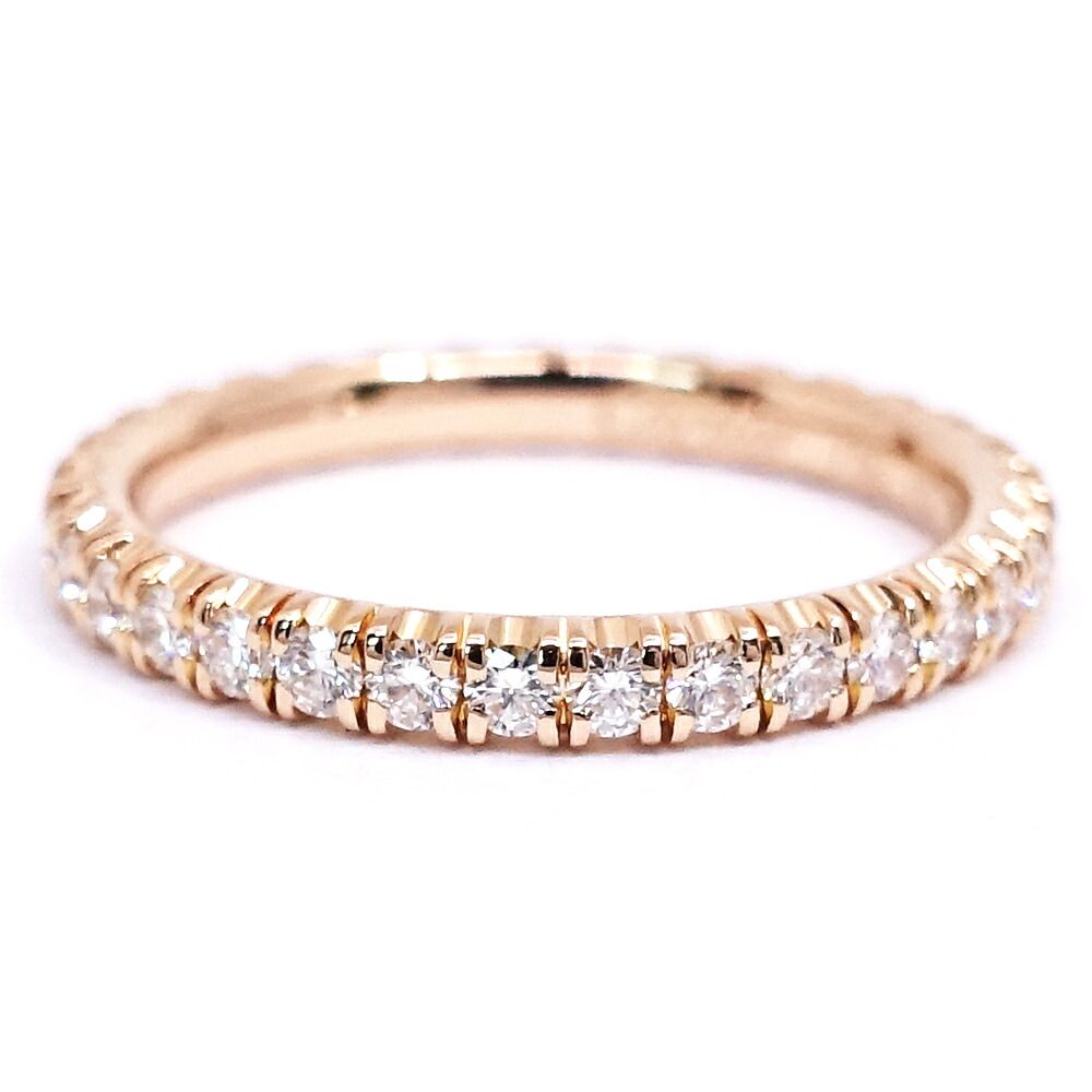 Cartier 18k Pink Gold Etincelle de Cartier Full Eternity Diamond Ring Pinky — view 5
