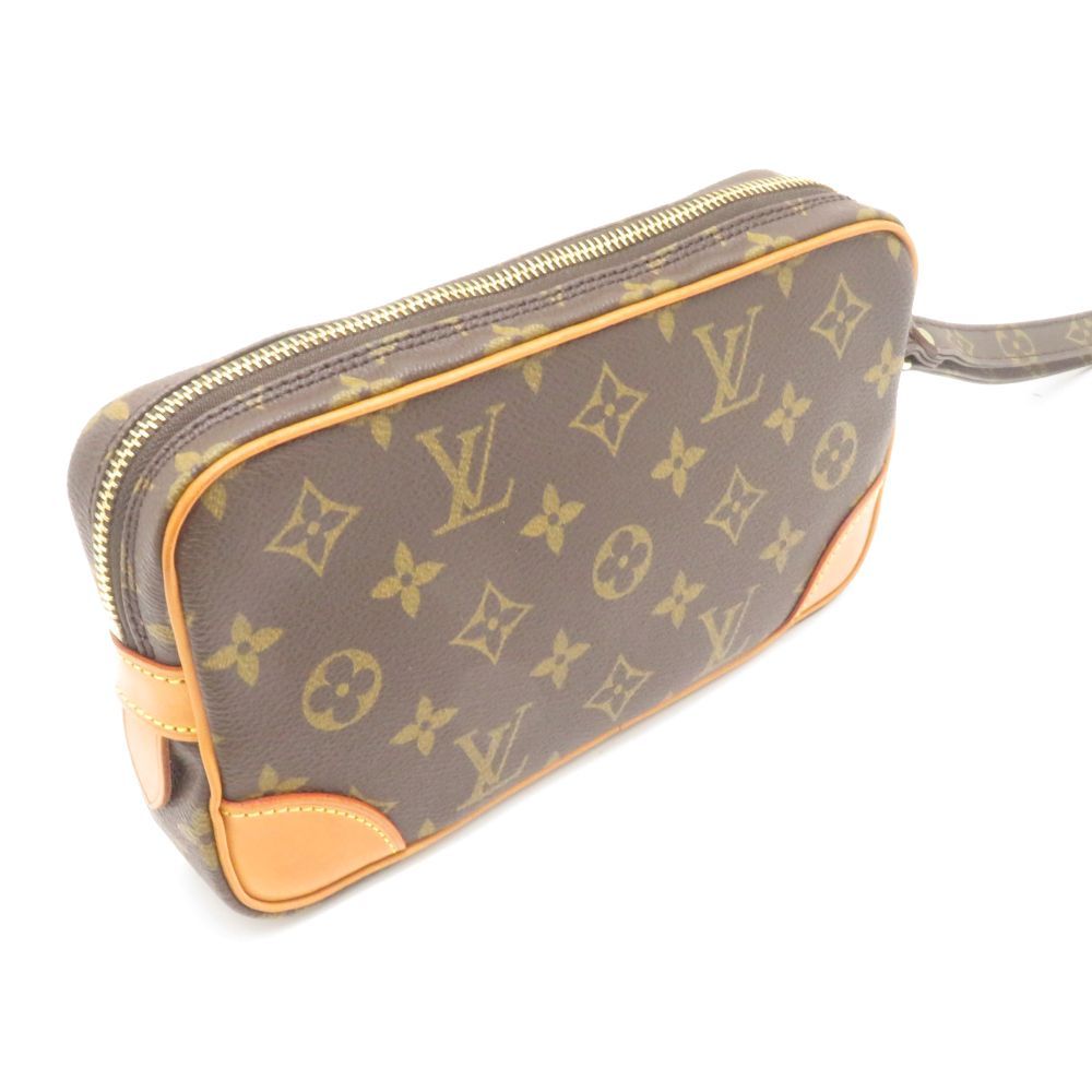 Louis Vuitton Marly Dragonne PM Monogram Handbag Canvas Brown — view 2
