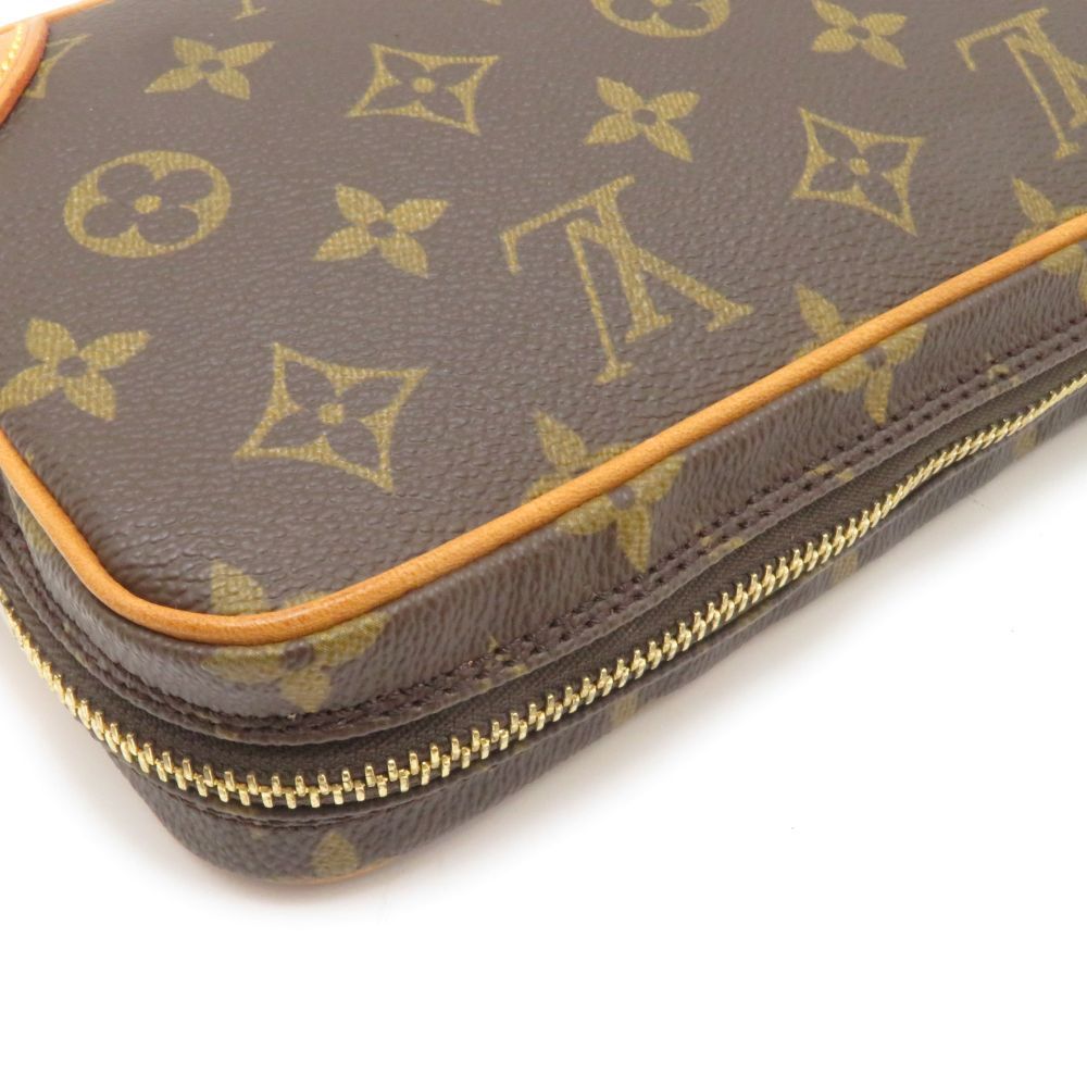 Louis Vuitton Marly Dragonne PM Monogram Handbag Canvas Brown — view 7